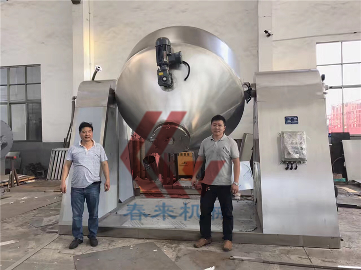 SZG-3000型雙錐回轉真空幹燥機的原理詳解一一發貨現場