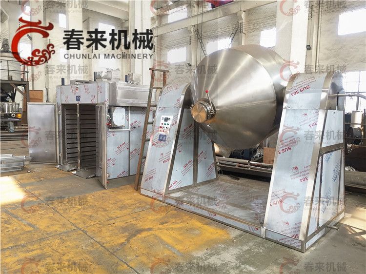 遼寧客戶CT-C-I型烘箱1台，SZG-1000雙錐回轉真空幹燥機1台待裝發貨現場